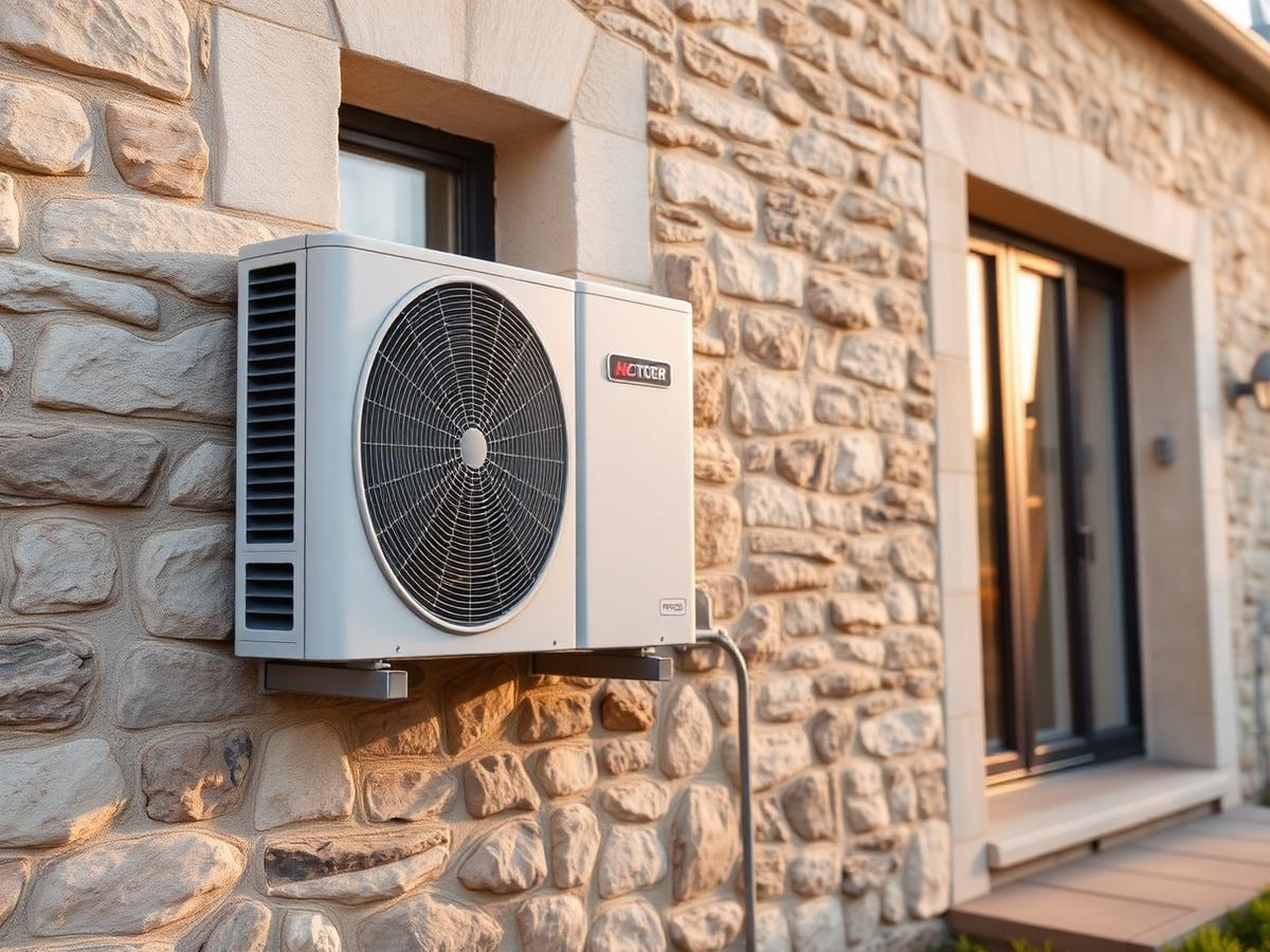 Pompe à chaleur installée sur une maison à Dijon